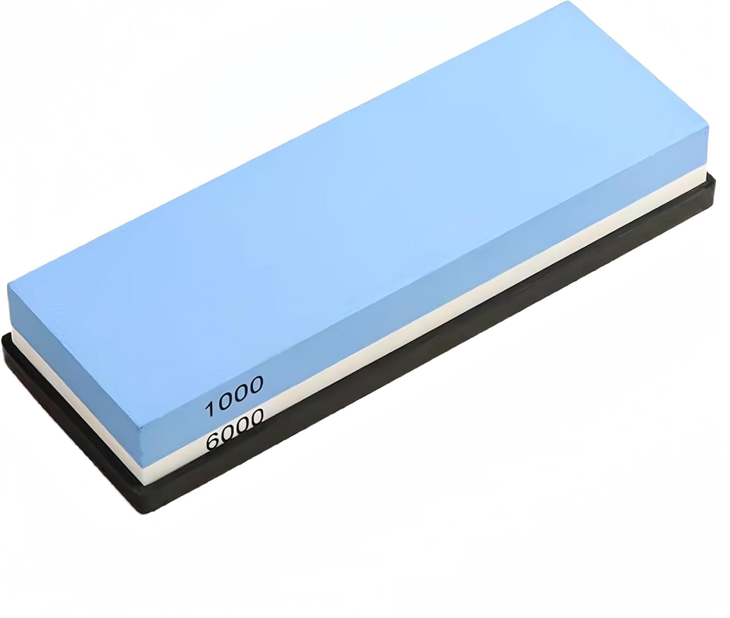 Set profesional ascutit cutite onuvio®, sistem complet 9 piese, pietre apa whetstone 1000/3000 & 6000, ghidaj unghi, baza bambus, curea piele si manusa protectie