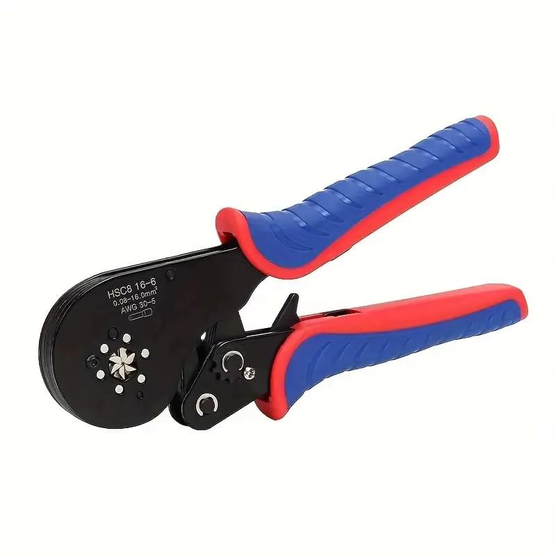 Set sertizare cabluri onuvio®, cleste profesional hexagonal hsc8 16-6, 0.08–16mm2, autoreglabil, + 1900 pini terminali (ferule) 