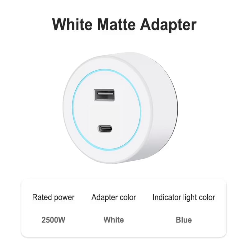 Sina modulara prize onuvio® 100cm, 8000w, 7 adaptoare (6x priza eu cu impamantare + 1x usb + type-c), montaj perete/blat, sistem premium birou/bucatarie, alb