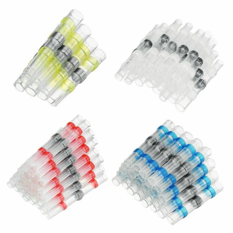 Set 120 conectori electrici termocontractibili profesionali onuvio™ - rezistenți la apă, tuburi termocontractabile cu fludor, lipire și etanșare, cu cutie de transport