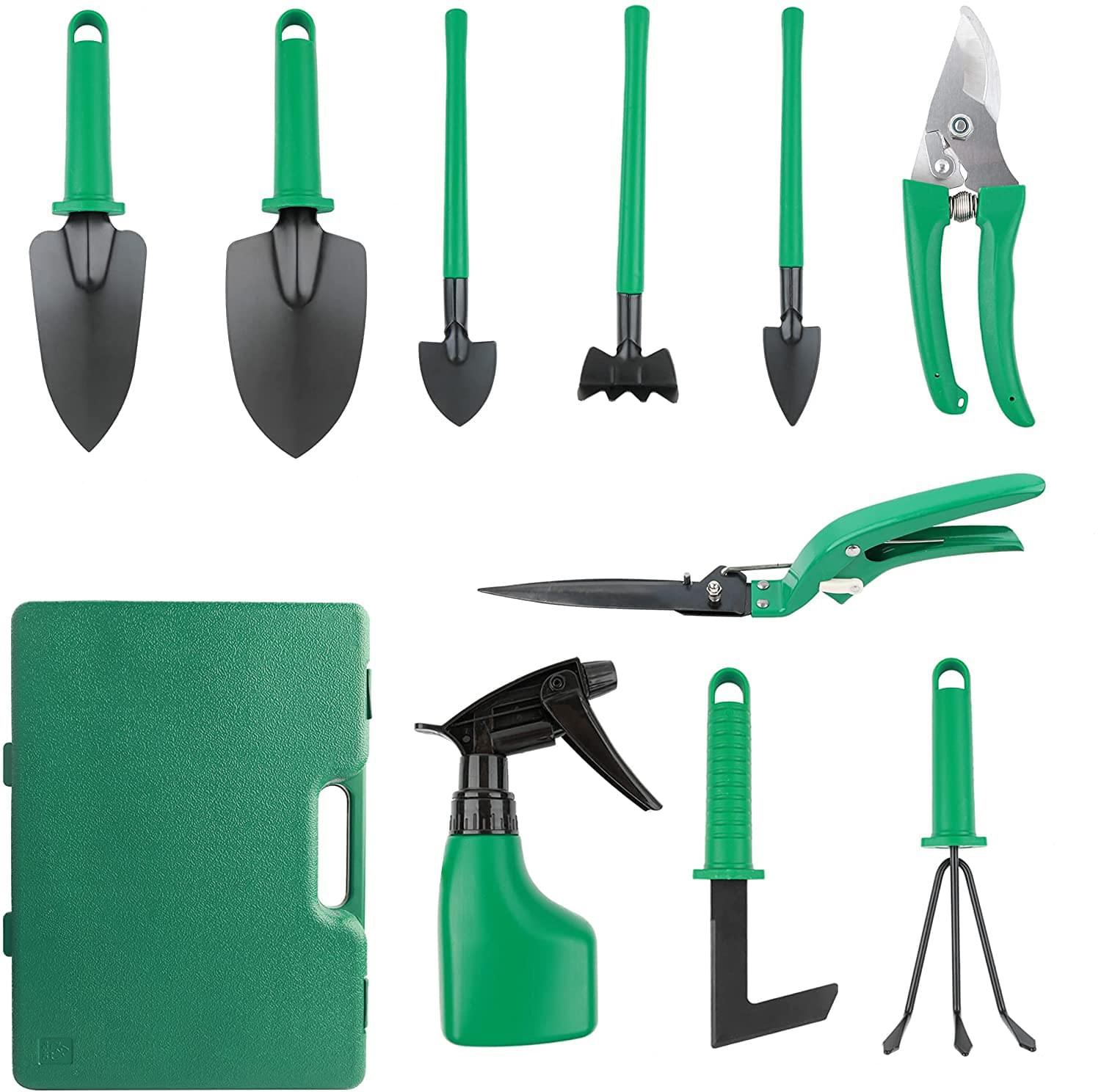 Set accesorii unelte pentru gradinarit onuvio™, 11 piese, geanta transport, otel inoxidabil, calitate premium