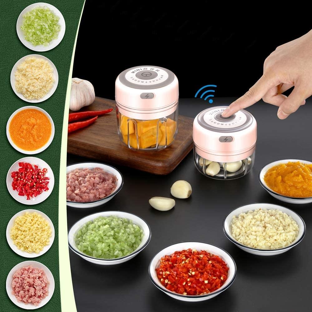 Set mini tocator electric fara fir, usb, capacitate mare, 3 lame, onuvio™ 