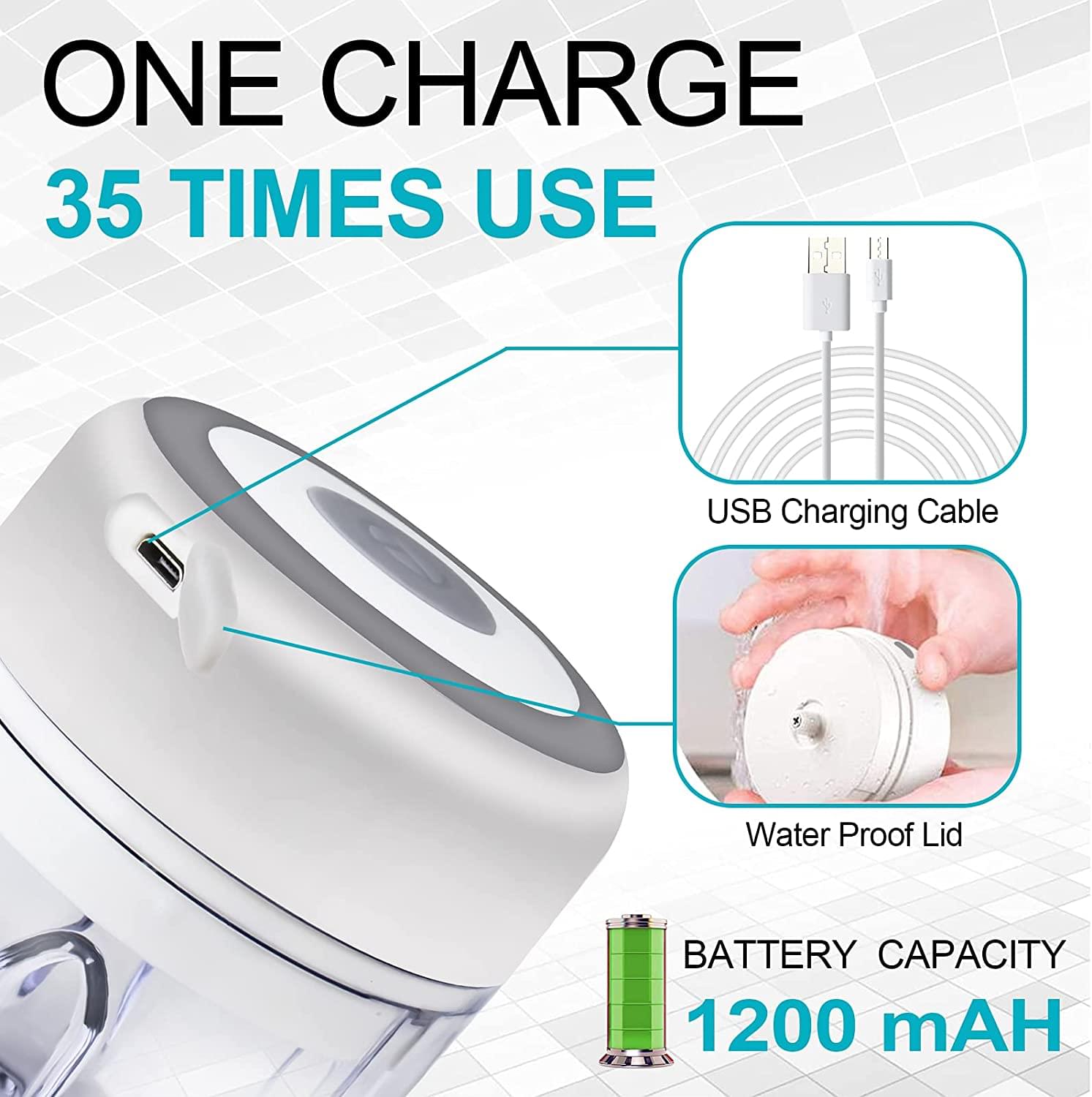 Set mini tocator electric fara fir, usb, capacitate mare, 3 lame, onuvio™ 