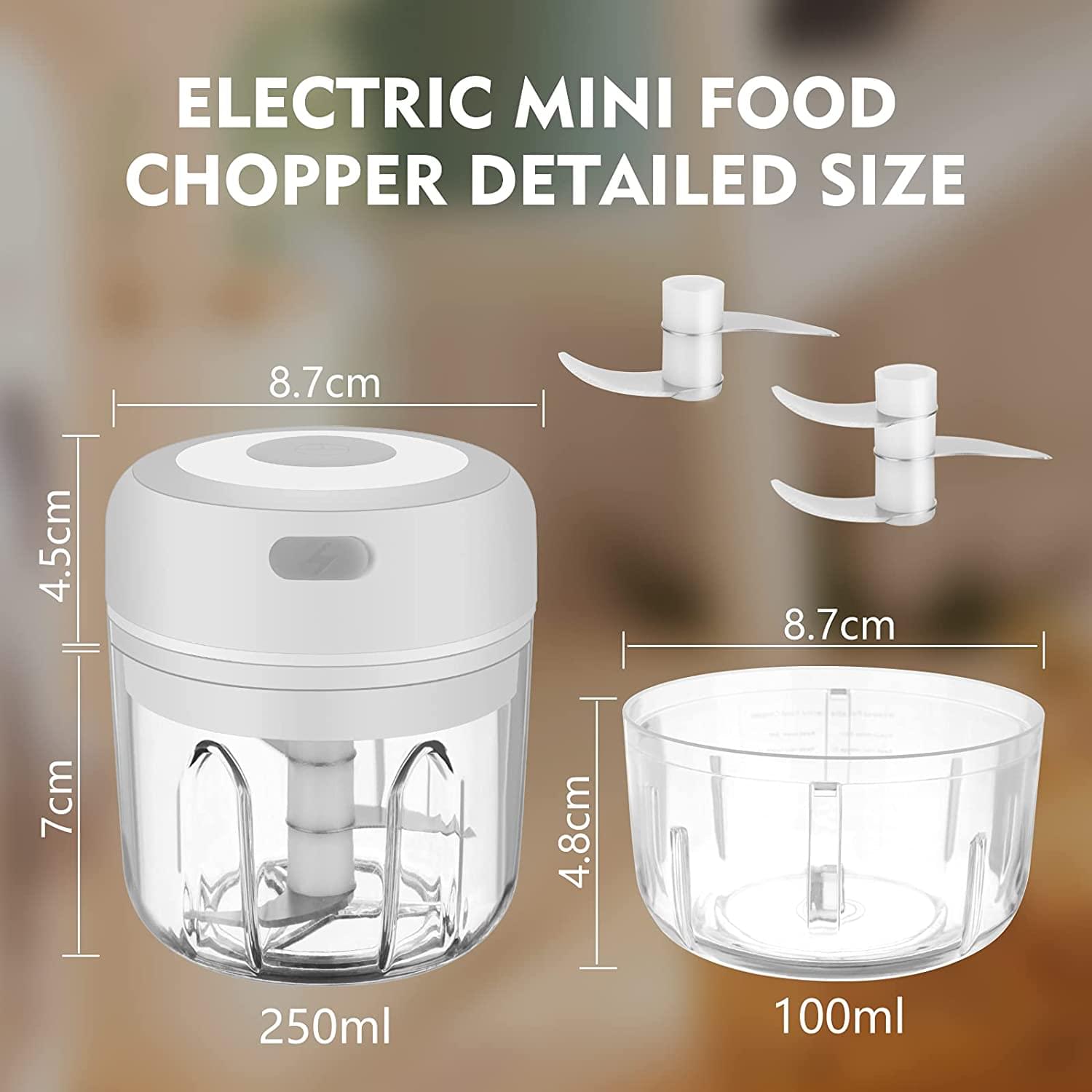 Set mini tocator electric fara fir, usb, capacitate mare, 3 lame, onuvio™ 