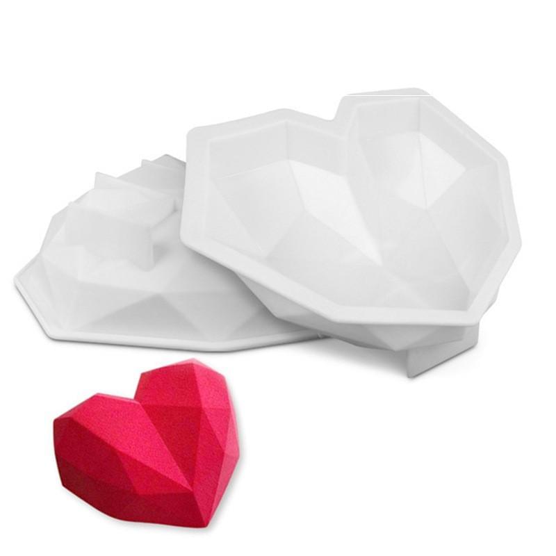 Set doua forme silicon inima si nor 3d bubble,  pentru copt blat, tort, onuvio™