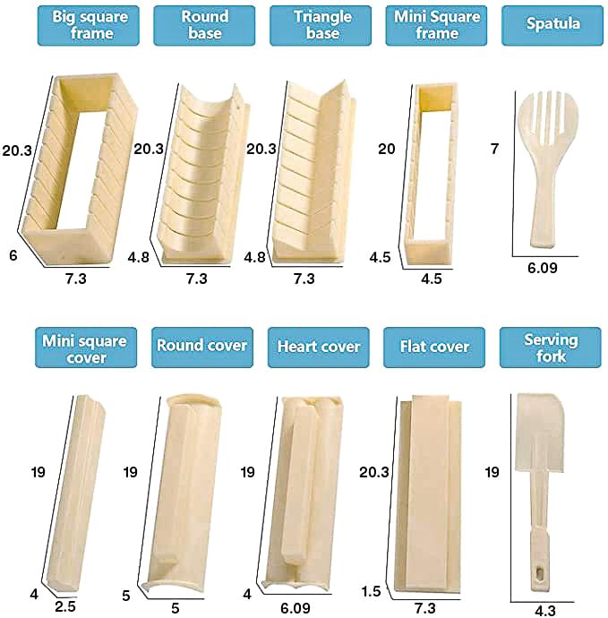 Set complet pentru preparare sushi - 10 piese onuvio®, ustensile premium, ideal pentru sushi acasă
