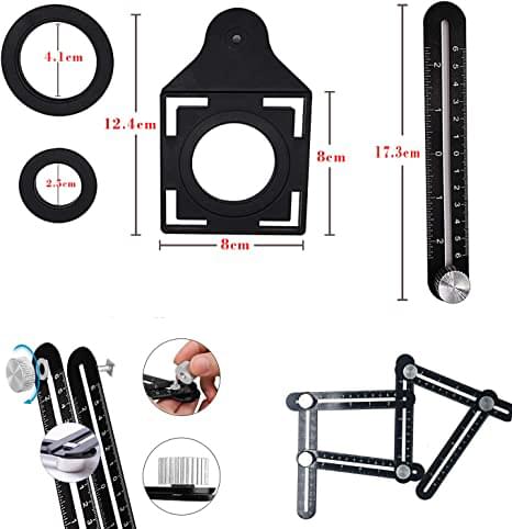 Sistem pliabil, rigla multi-unghiulara aluminiu, trasare gauri, 6 segmente, onuvio®