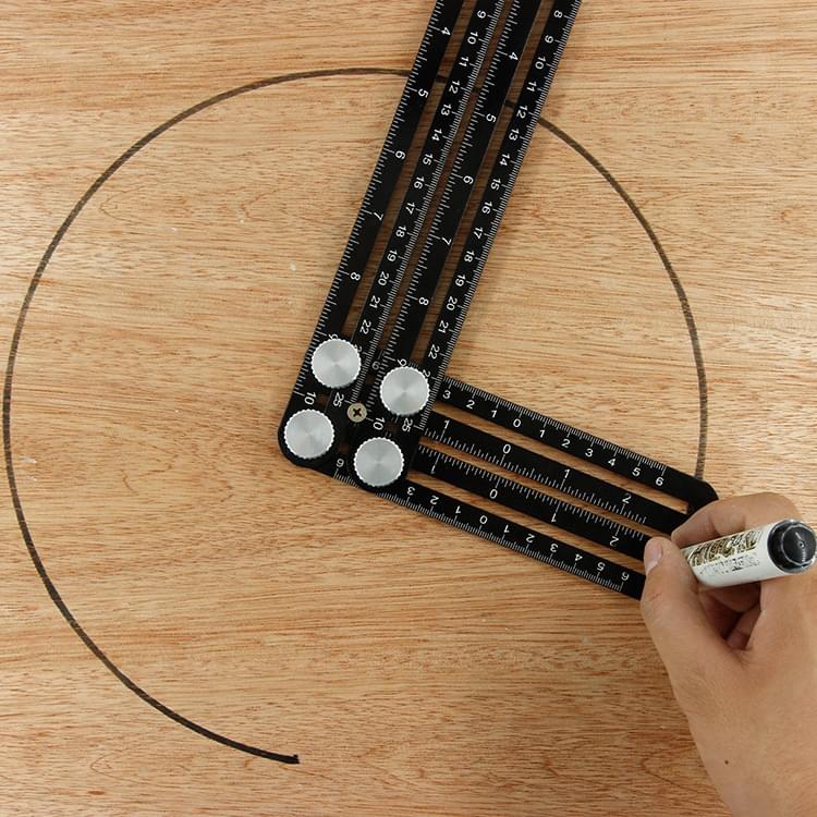 Sistem pliabil, rigla multi-unghiulara aluminiu, trasare gauri, 6 segmente, onuvio®