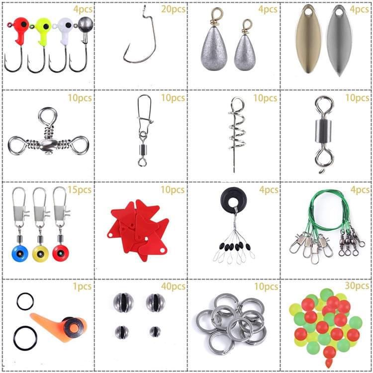 Set pescuit cu 187 piese in cutie transport, cu accesorii si momeli , onuvio®