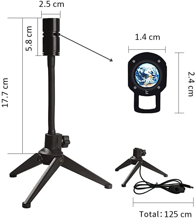 Lampa proiector earth / moon pentru interior cu led de 3w, onuvio®