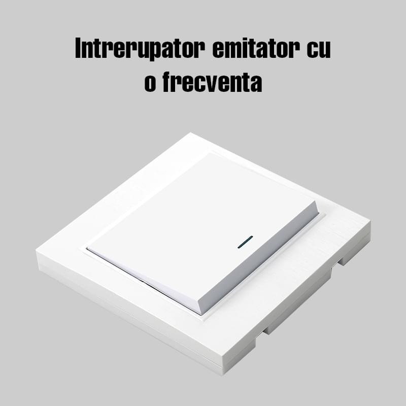 Intrerupator alb on/off, cu emitator si receptor, fara fir, cap scara, pentru casa si birou onuvio® 