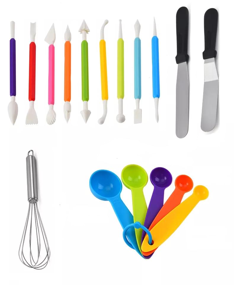 Set platou rotativ 66 piese, duze pentru ornat si modelatoare martipan, onuvio™ elena