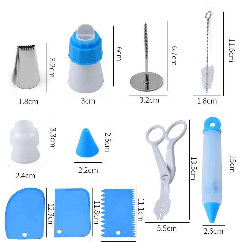 Set platou rotativ 66 piese, duze pentru ornat si modelatoare martipan, onuvio™ elena