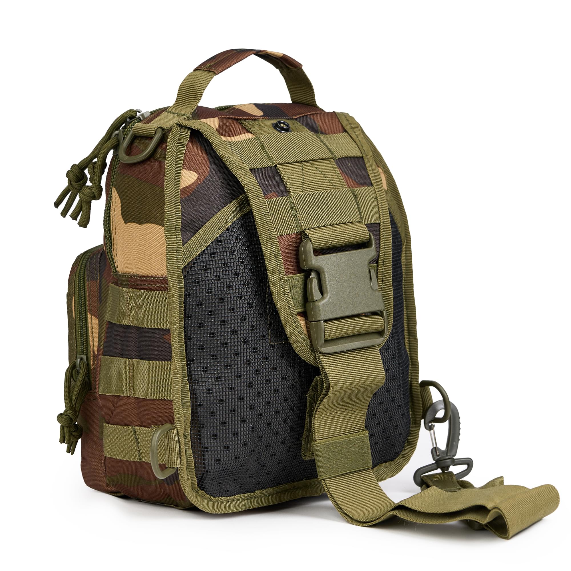 Geanta tactica de umar profesionala, borseta multifunctionala camuflaj militar, 10 litri, onuvio® - wood camo