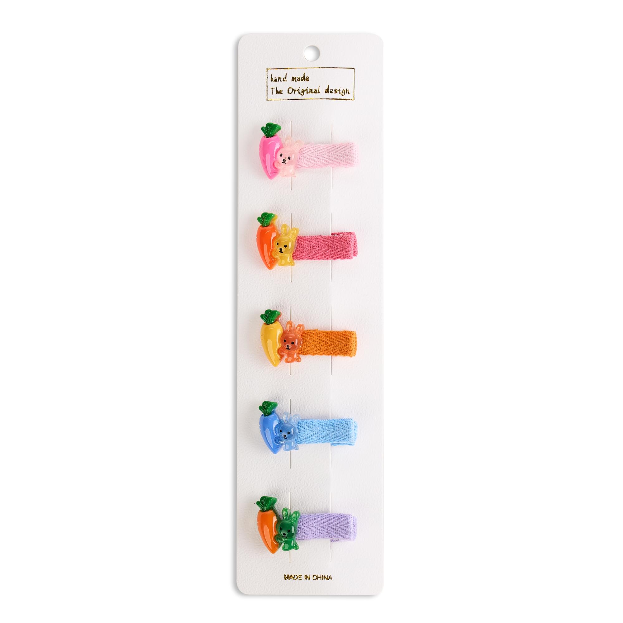 Set 5 clame par pentru fetite, bumbac organic, protectie scalp, fara zgarieturi si durere, onuvio® - h01-3
