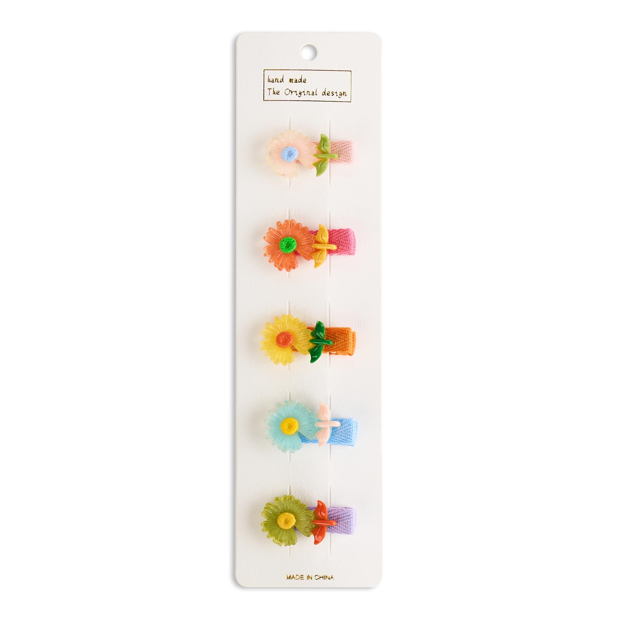 Set 5 clame par pentru fetite, bumbac organic, protectie scalp, fara zgarieturi si durere, onuvio® - h01-10