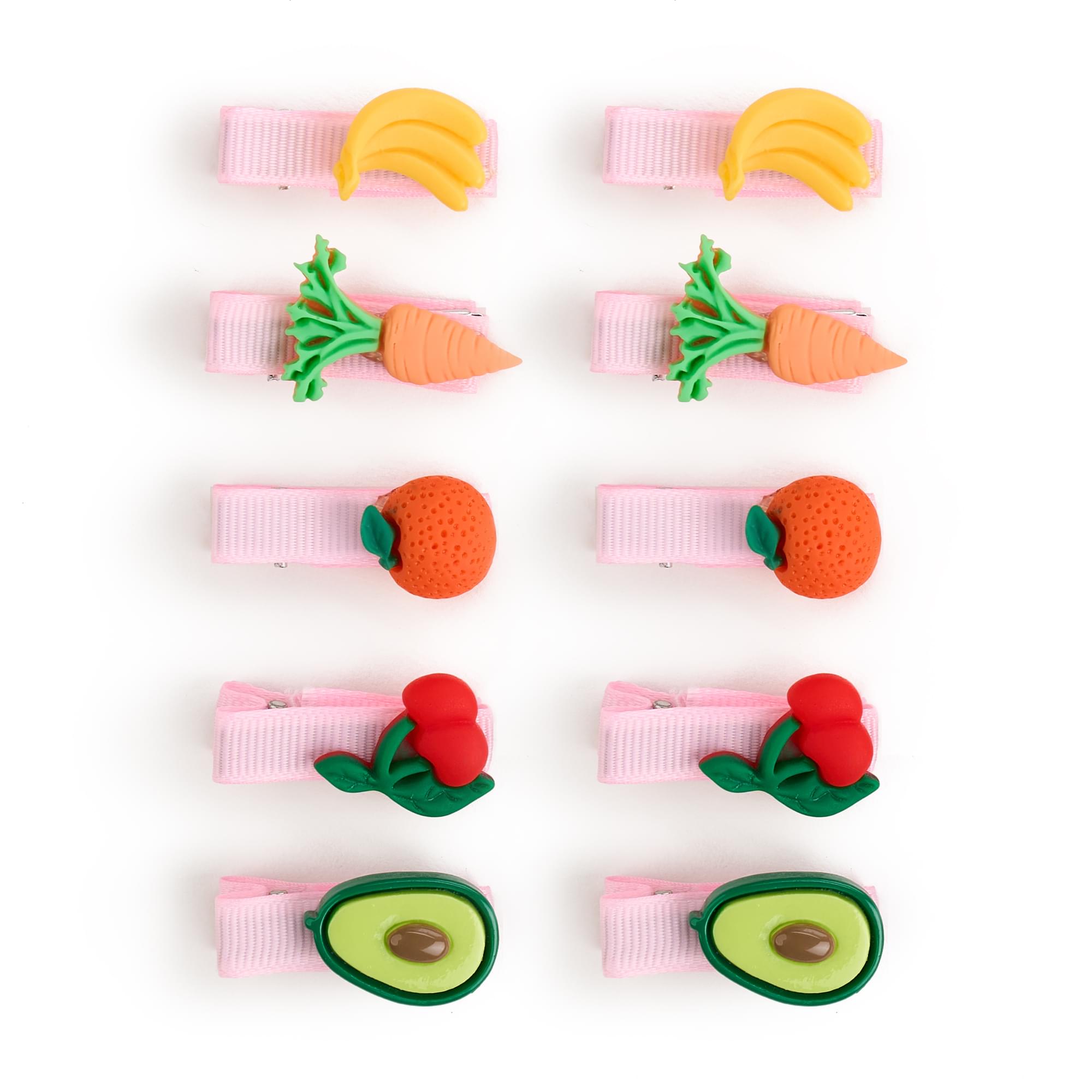 Set 10 clame par pentru fetite, bumbac organic, protectie scalp, fara zgarieturi si durere, onuvio® - h04-6