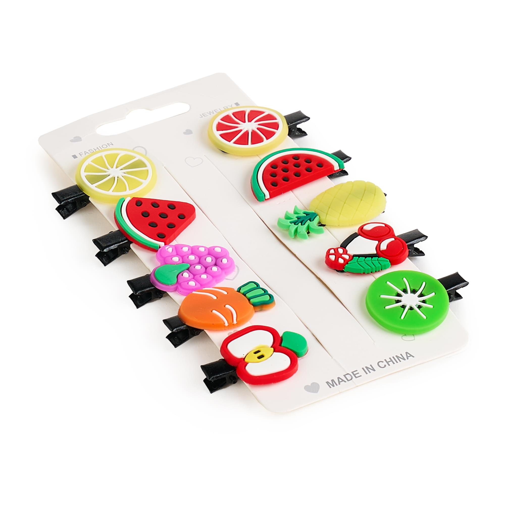 Set accesorii par pentru fetite, tip clame, set 10 bucati, modele vesele, onuvio® - h05-1