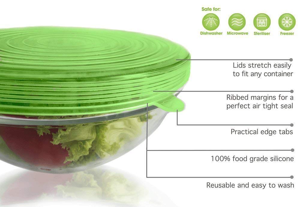 Set 6 capace universale flexibile din silicon alimentar original onuvio™