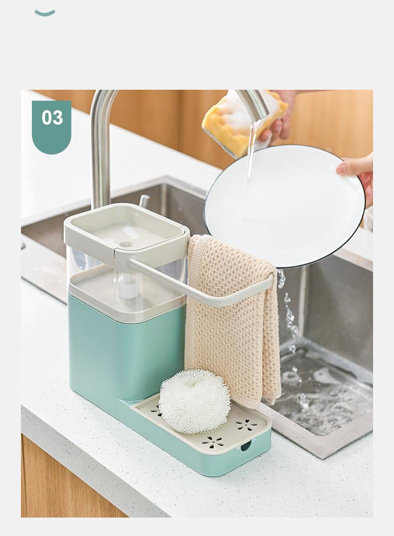 Suport bucatarie multifunctional pentru detergent vase, burete, laveta si accesorii curatenie vase de bucatarie, pentru chiuveta, onuvio™