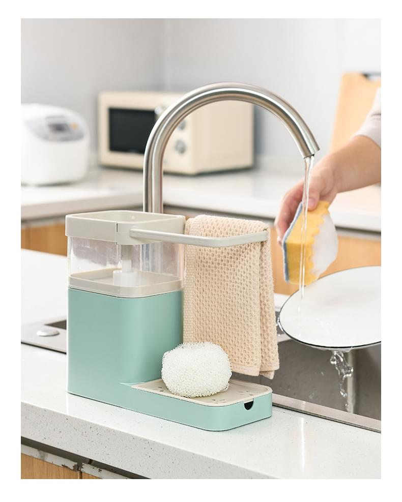 Suport bucatarie multifunctional pentru detergent vase, burete, laveta si accesorii curatenie vase de bucatarie, pentru chiuveta, onuvio™