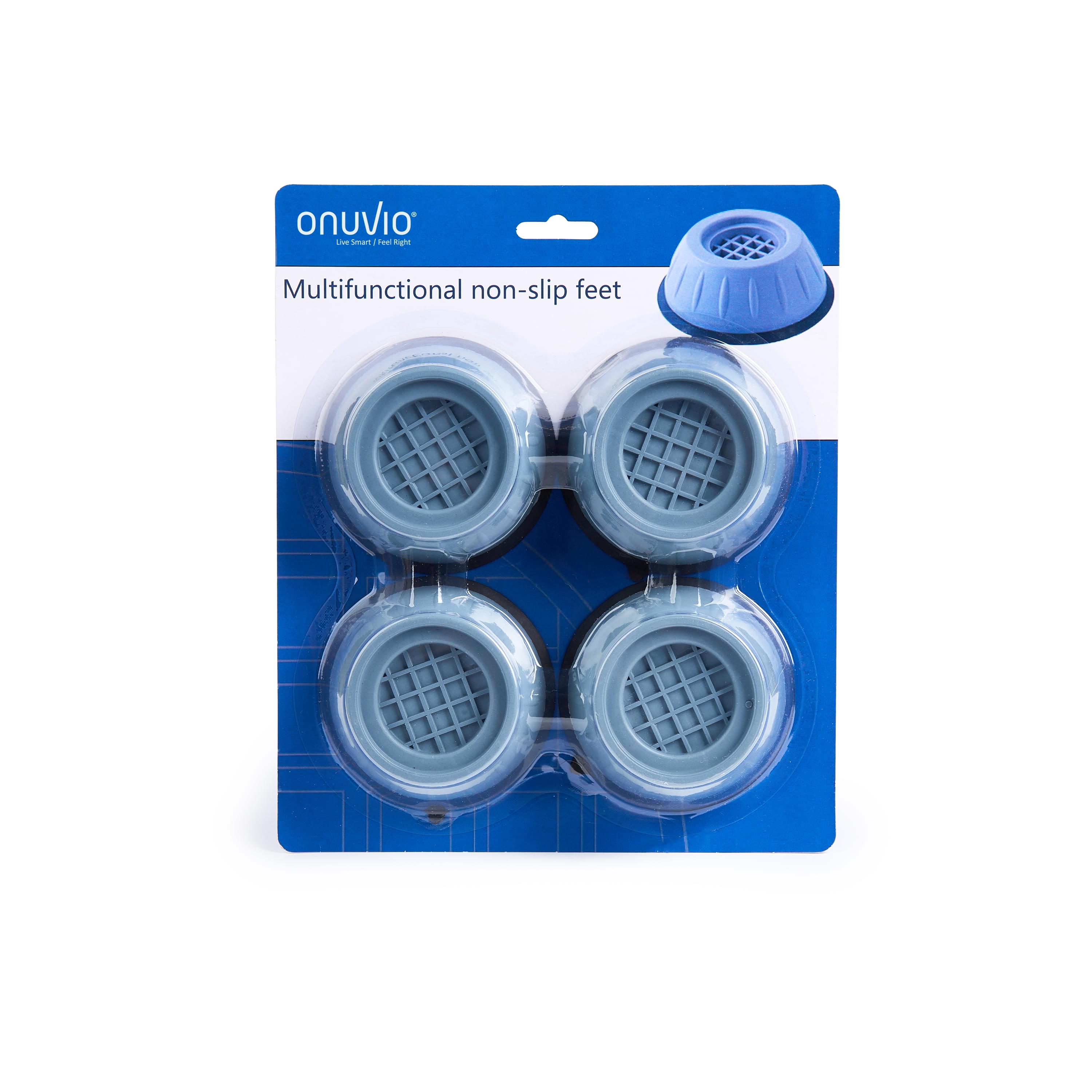 Set 4 picioruse antivibratii, anti-zgomot si antiderapante, cauciuc natural pentru masina de spalat, uscator sau frigider, onuvio™